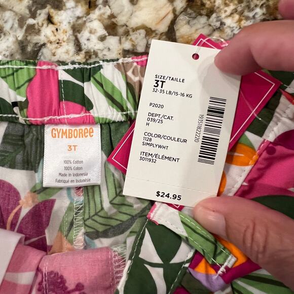 NWT Gymboree Parrot Ruffle Top & Tropical Flower Bubble Shorts - Picture 8 of 12